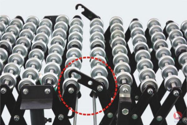 Flexible Extendable Gravity Steel Skate Wheel Conveyor