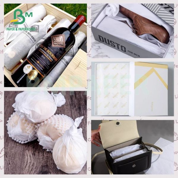 20gsm Smooth Semitransparent Glassine Paper Roll For Shoes Clothes Packing