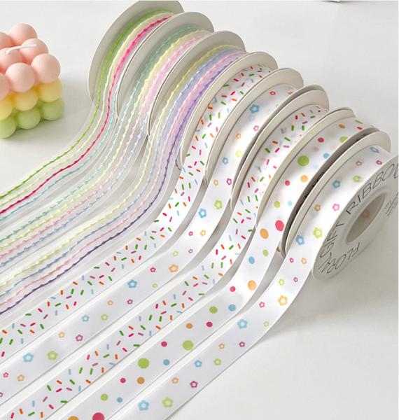 White/ Customized Colors International Children's Day Candy Cocoa Ribbon Flower Bouquet Bow Tie Flower Handicraft DIY Material