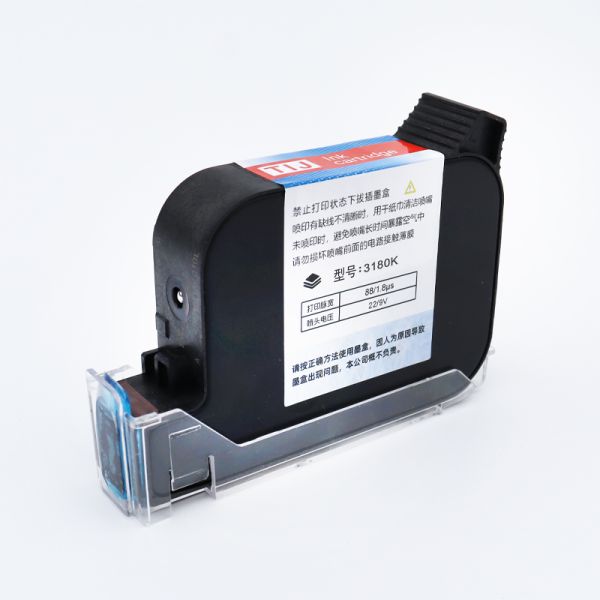Demin 3180K Ink Cartridge 12.7mm Inkjet Black High Adhesion Ink Non-fading Fast Drying Printer Ink Used for Inkjet Printer