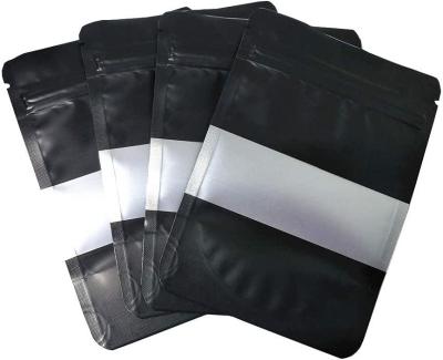 Matte Black Resealable Stand Up de venda quente ensaca com do armazenamento maioria do alimento da soldadura térmica da janela os malotes de empacotamento da folha