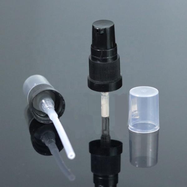 18mm 18/410 Factory Price Black Plastic Lotion Spray Pump With Clear Cap