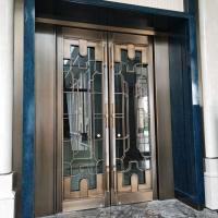 Customized External Double Doors With Frame Residential Double Entry Doors