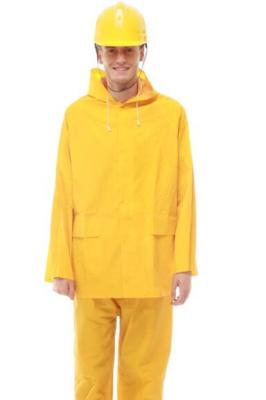 Vêtements de travail pour la pluie de sécurité jaune en PVC réfléchissant
