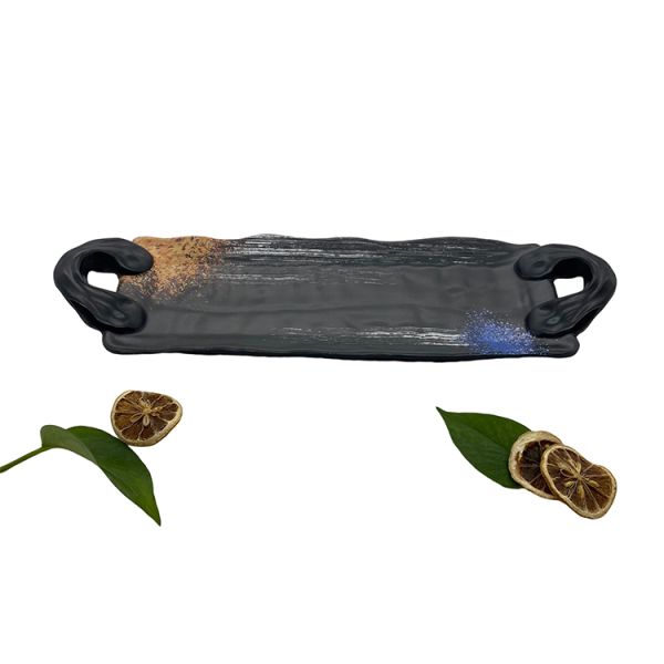 Style Japanese Melamine Dinner Plates Restaurant Rectangle Shape