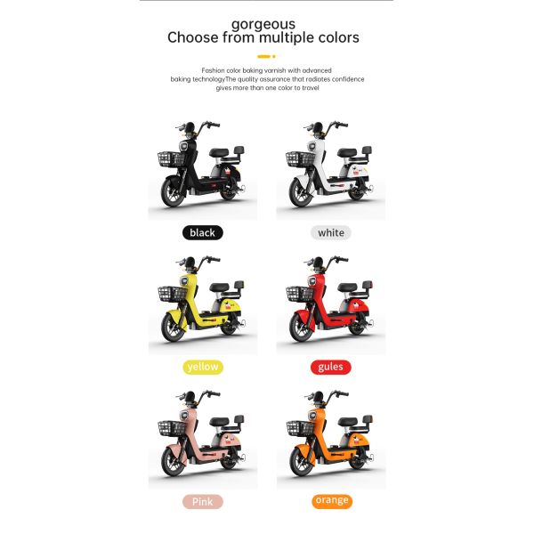 Rear Hub Motor 48v 350w/500w City Bike Scooter 6-8 Hours Charging Time Ideal for Adults