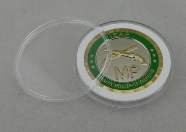 Soft Enamel Personalized Coins , Gold And Nickel Plate Anniversary Coin
