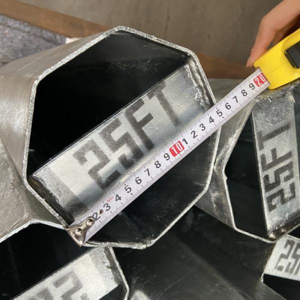 Q345 2.5mm Galvanized Electric Pole Philippines Nea Standard Metal Electric Pole 25FT