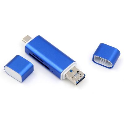 3 dans 1 type adaptateurs de 3,0 USB de C trois connecteurs pour la carte d'écart-type