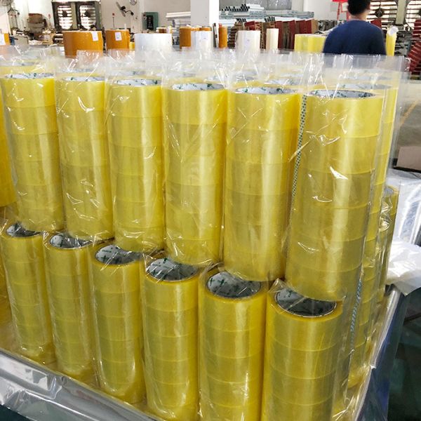 100y/200y/1000y Cinta de embalaje de envío BOPP amarillenta transparente
