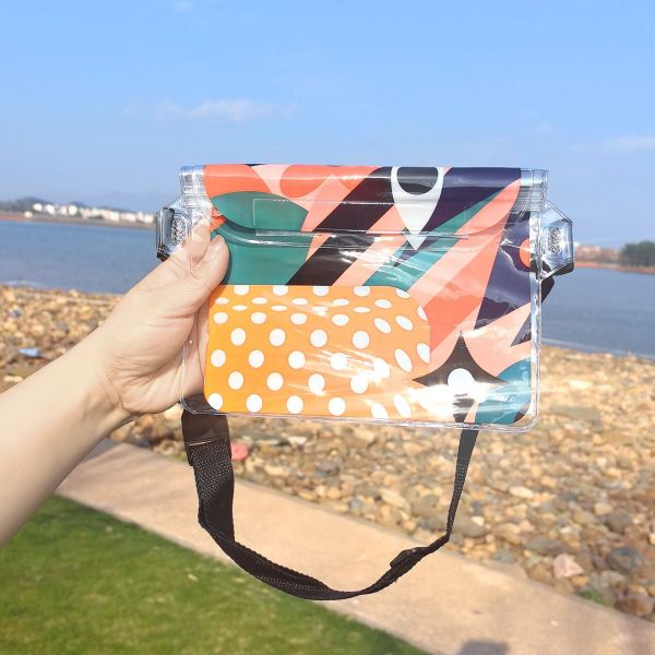 3 слоя герметизированный большой мобильный телефон водонепроницаемый чемодан скользкий провод плавающий водонепроницаемый фанни пакет ПВХ рафтинг на открытом море