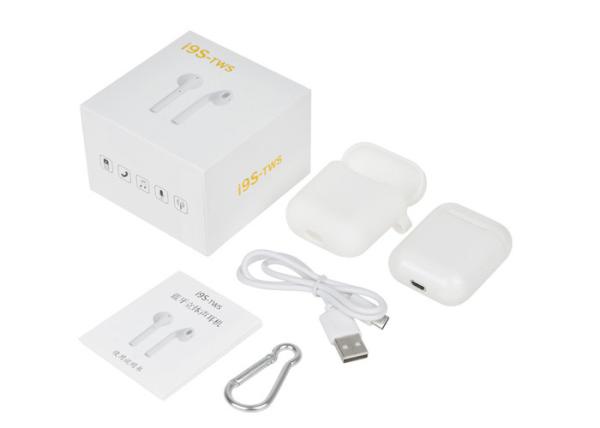 I9S TWS Wireless Bluetooth Earphones Pure White Color CE / ROHS Certification