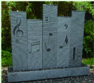 Music Waterfall Cast Stone Garden Fountains For Indoor / Outdoor Use 230 * 60 * 200cm