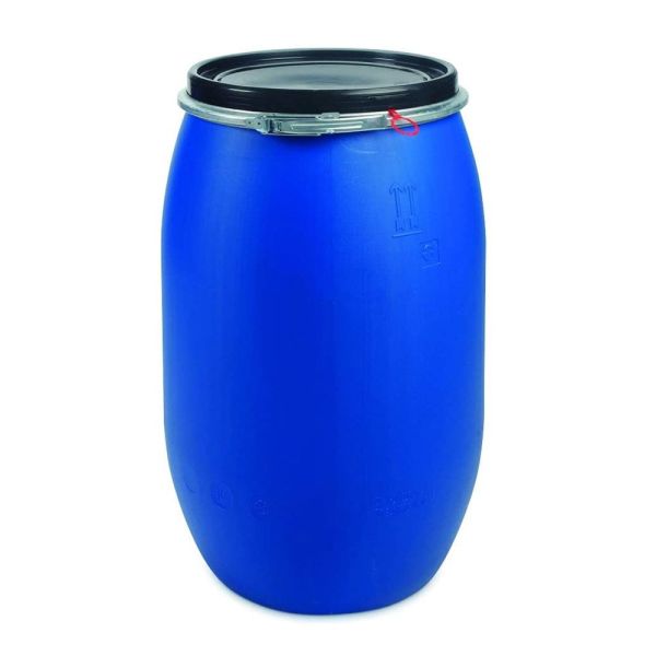 Polyethylene 120L Open Head Plastic Drum With Metal Clamp Locking Ring