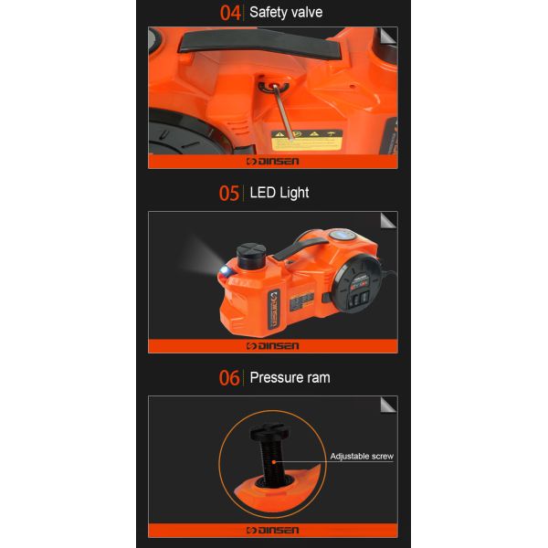5 Ton Electric Hydraulic Car Jack ASME PASE-2014 Approved 0.65m Air Hose