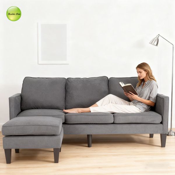 Grey Modular Sofa: Timeless Aesthetic, Durable Build – Relaxing Reading Sanctuary Transform