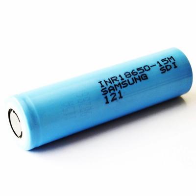 Samsung INR18650-15M battery 3.7V 1500mah samsung 18650 li-ion rechargeable battery