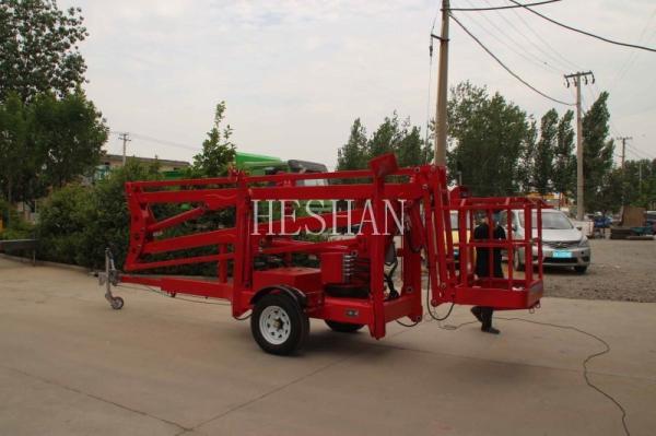 20M Articulated Hydraulic Aerial Work Platform Towable Telescopic Boom Lift