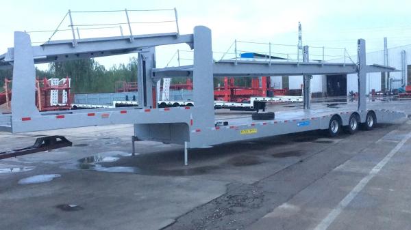 12 Tire Number 3 Axles 6-10 Cars Transport Semi Trailer with Double Deck Car Carrier