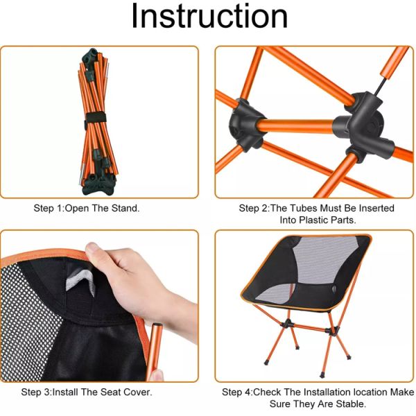 Outdoor Lightweight Aluminium Folding Beach Moon Chair for Picnic Fishing Camping
