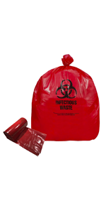 Biohazard Treatment Bags, Sterilized Bags, Disposal Bags, Waste Sacks, Hazardous Waste Bag With Ties