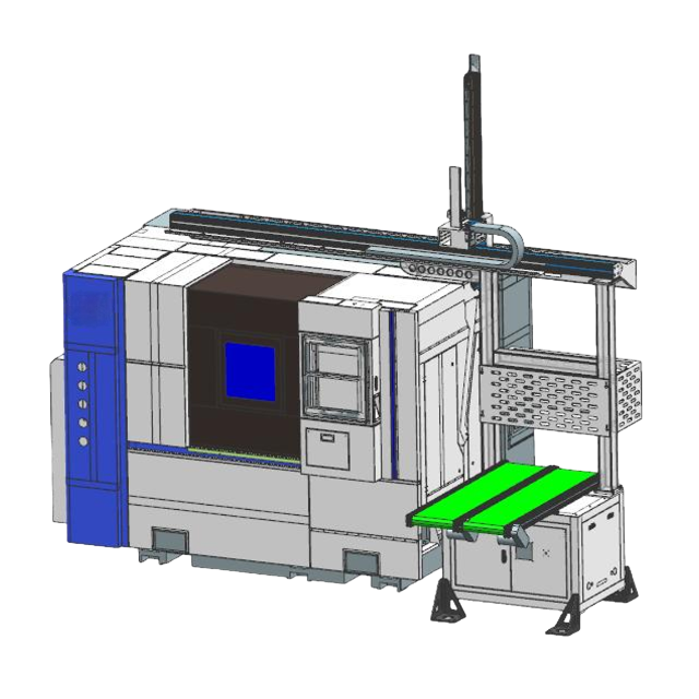 High Speed CNC Lathe High Precision Automation Production Line Equipped with Gantry Loader
