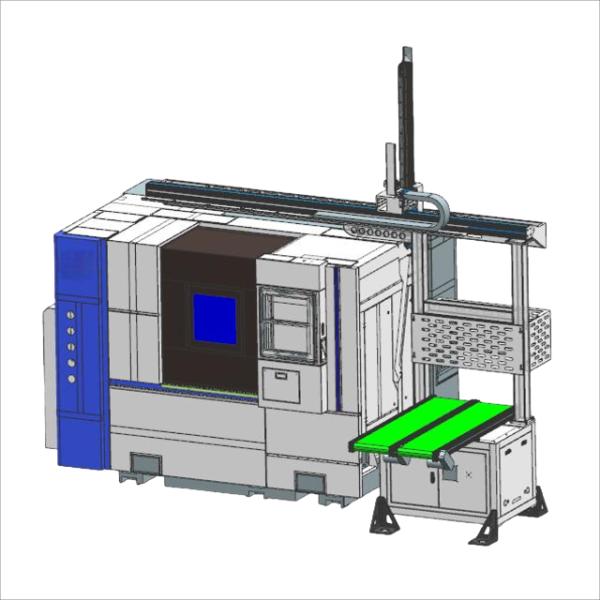 High Speed CNC Lathe High Precision Automation Production Line Equipped with Gantry Loader