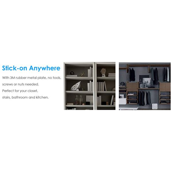 LED Motion Sensor Light 10 LED  Under Cabinet Lighting - Stick On Lights Magnetic Wireless