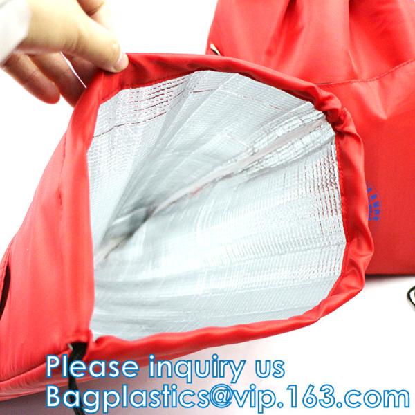 Canvas Cotton Fabric Reusable Package, LUNCH POUCH, Drawstring, Insulated Bento Box Cooler, Tote Handbag
