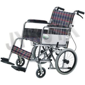 Detachable Upholstery Medical Wheel Chair Drop Back Handle Powdercoated Steel