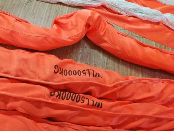 Heavy Duty Round Lifting Slings High Tenacity Wll 100ton Single Tube Sleeve