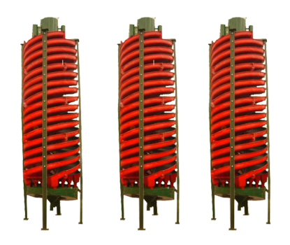 Separador del canal inclinado espiral del equipo de la preparación de menas de 4 cubos de la voluta
