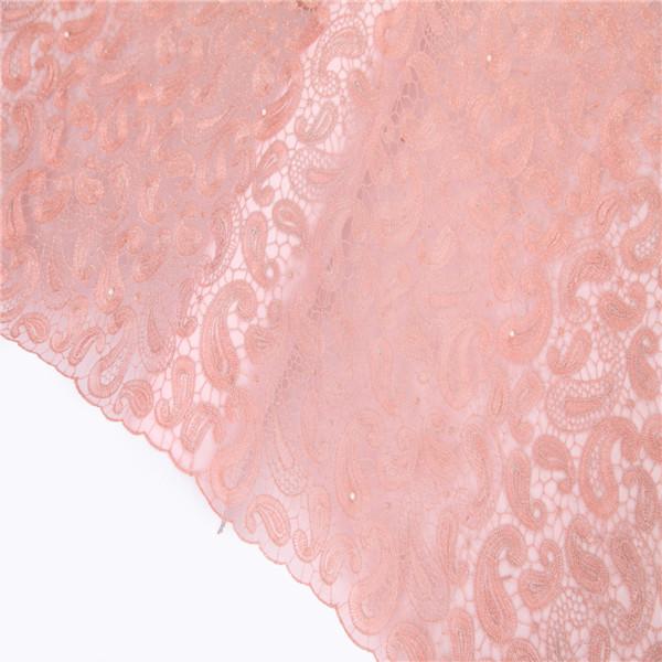 F50280 51-52" customizable beaded african french net lace wedding dress fabric for girl