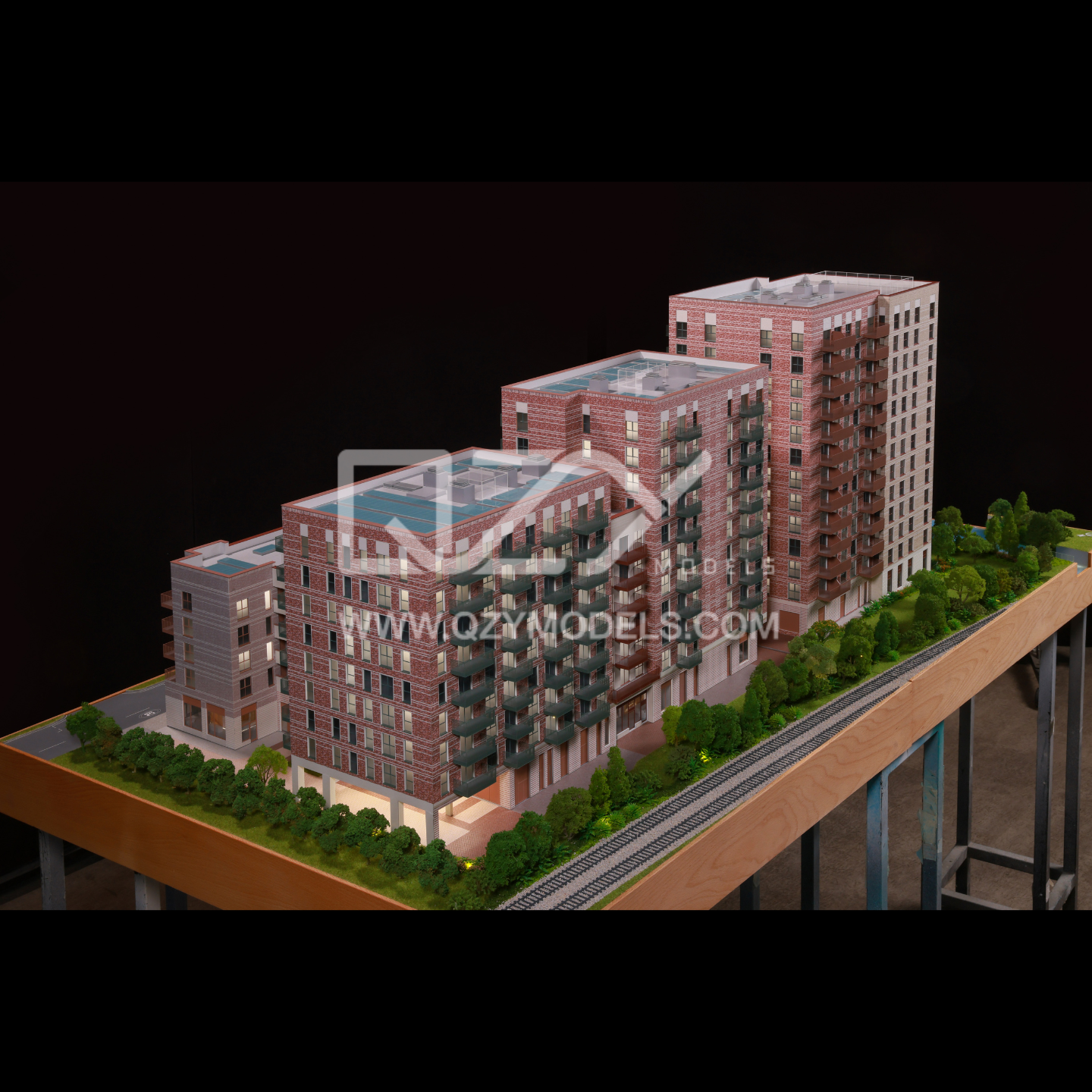 1:100 Scale Chelsea Architectural Model with Full Lighting and Handcrafted Details