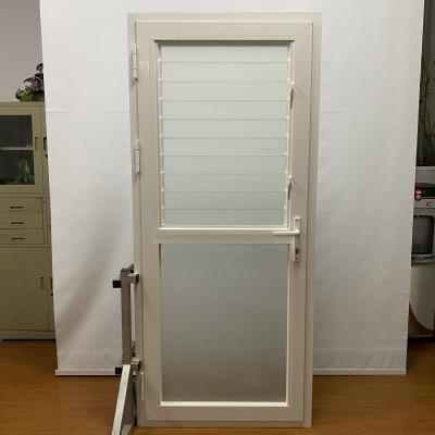 2.0mm Profile Aluminium Hinged Doors Customized Glass Shutters Modern