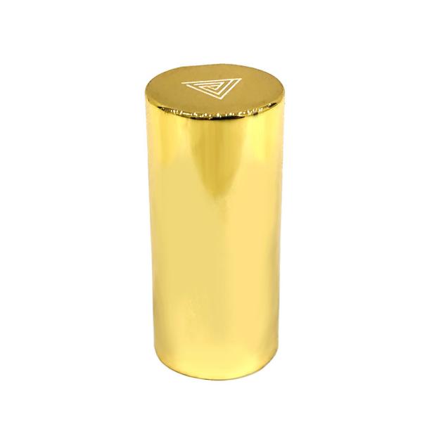 Classic Zinc Alloy Gold Long Cylinder Shape Metal Zamac Perfume Bottle Cap