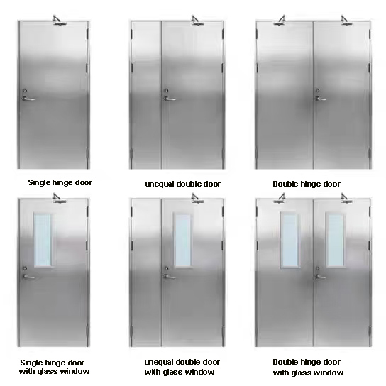 Entrada comercial Puertas de acero Departamento de gobierno de la escuela Puertas insonorizadas