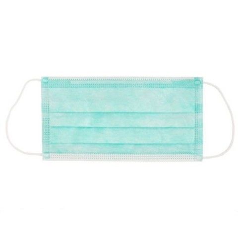 Healthy Disposable Face Mask Green Color With Widen High Elastic Earband