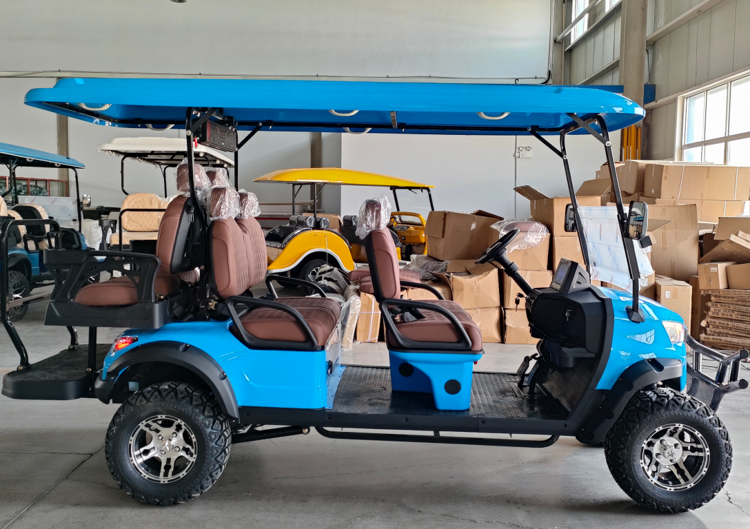 Voiture de golf électrique compacte avec moteur à haut rendement idéale pour les propriétés privées