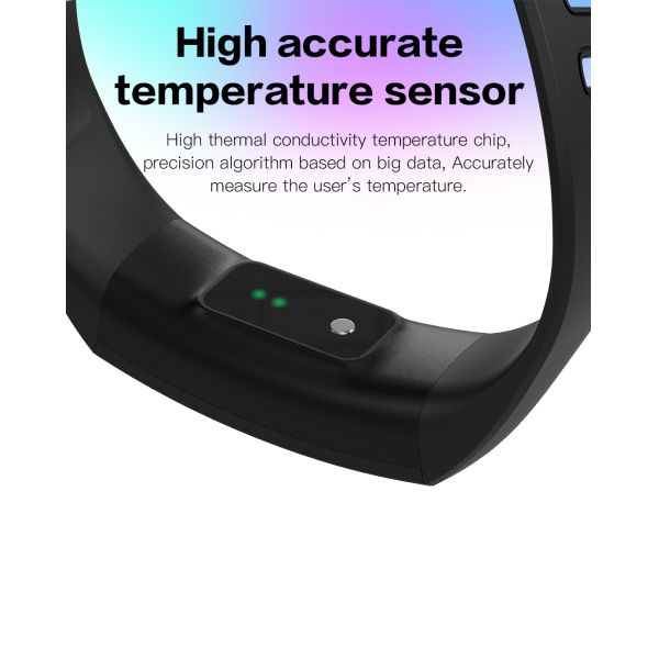Wristband отслежывателя фитнеса Smartwatch HRS3300 C16 температуры тела 0,96 дюймов TFT
