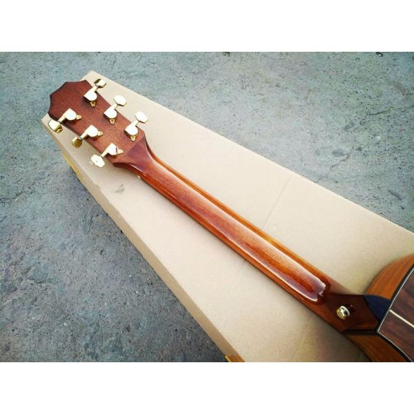 Custom shop guitar simulator sound single cut AAA koa acoustic electric guitar nice folk guitar