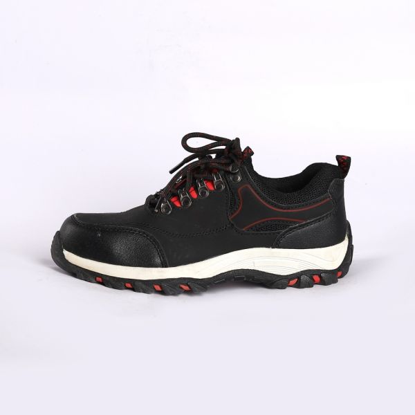 Steel Toe Lace up Slip Oil Resistance Microfiber Leather Upper Unisex Fit Worker Safety Shoes