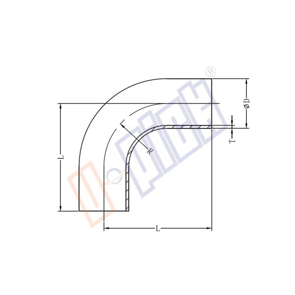 304 Stainless Steel Plumbing Fittings 90 Degree Long Elbow For Seawater RO System