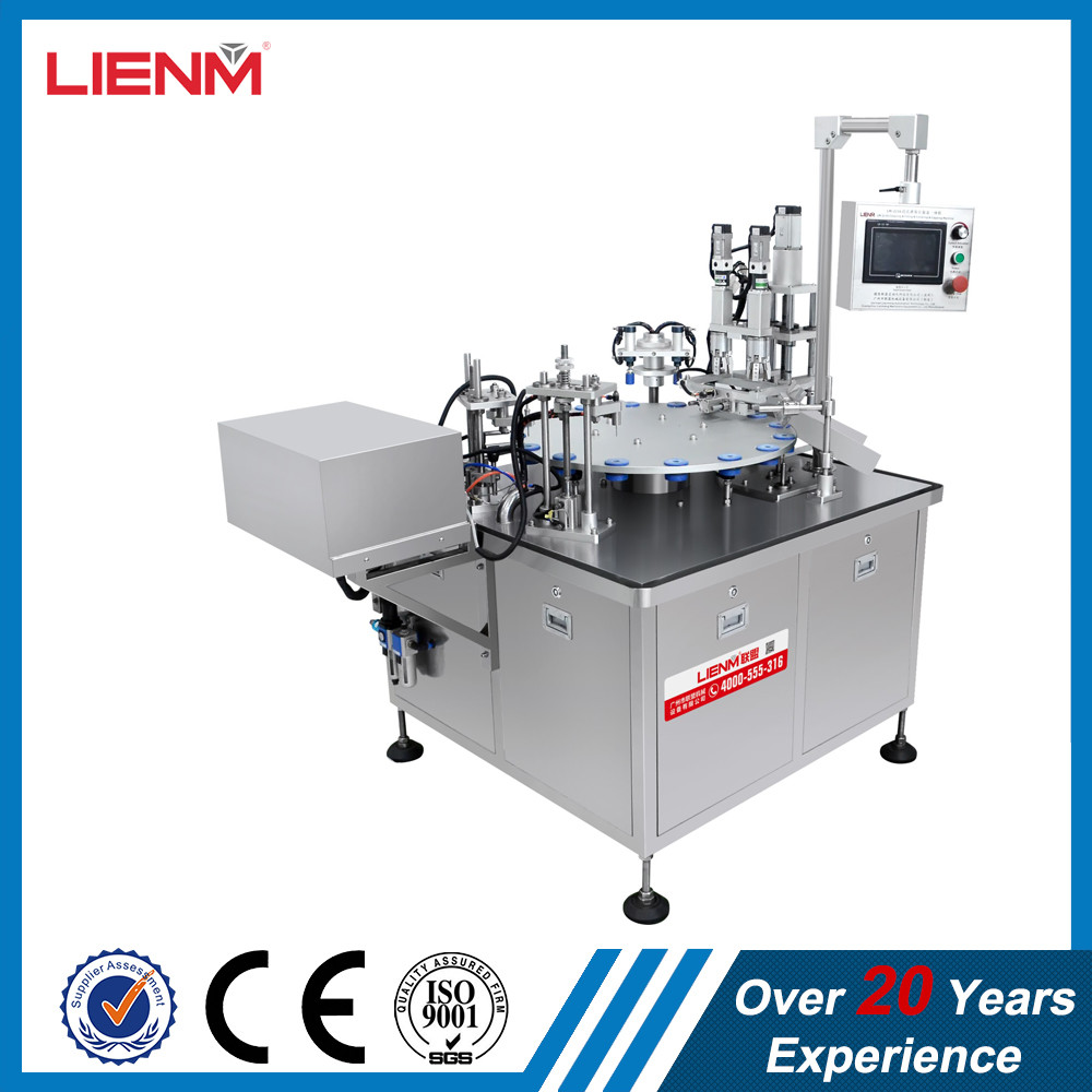 roll-on glass bottles filling inserting roller capping machine fully automatic perfume oil fragrance filler capper line