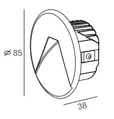 2018 new arrivals 3watt led step light/recessed wall lamp