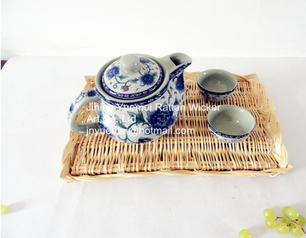 2016 wicker tray tea cup tray harmless customized home use square shape