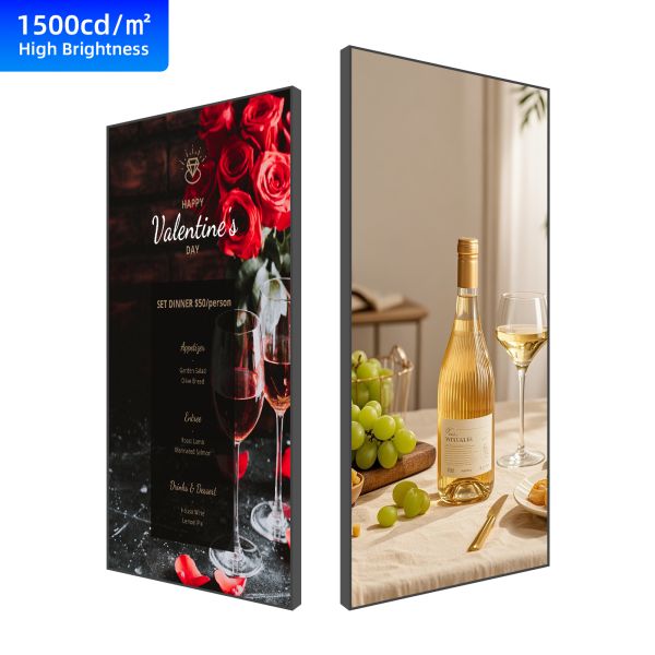 Commercial 55 Inch Indoor LCD Digital Signage Display 1500Nits High Brightness Screen Android 11