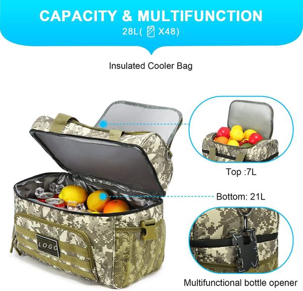 Cute Insulated Cooler Tote Bag Beach Beverage Sport Camping Freezer 15X10X10