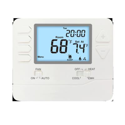 Riseem 24V Heat Pump 2H / 1C  HVAC ABS Multi Stage Thermostat For Office / Bar