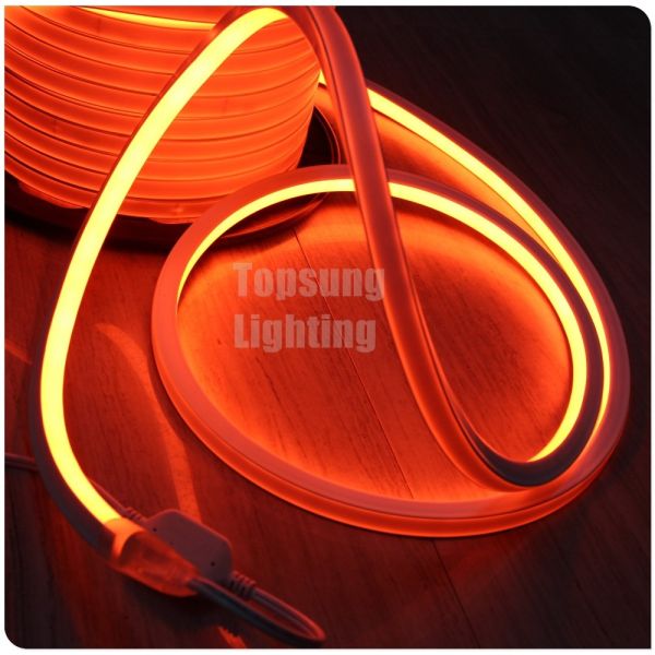 orange led neon flex DC 12V  16*16mm square flat neon rope light IP68 outdoor lighting